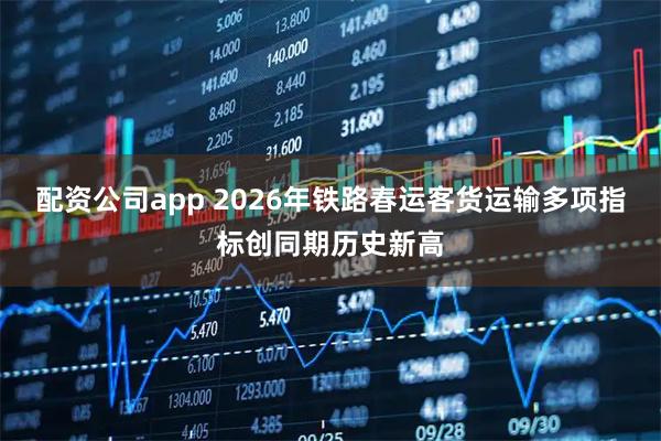 配资公司app 2026年铁路春运客货运输多项指标创同期历史新高